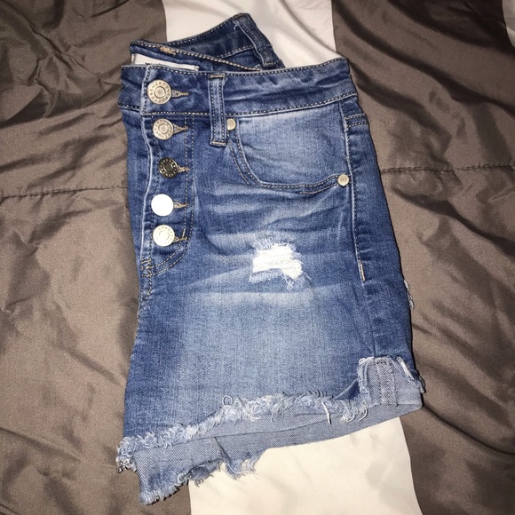 Charlotte Russe Pants - SOLD‼️ Blue High Rise Cheeky Shorts